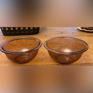 2 Pyrex Purple Cranberry Nesting Mixing Bowl